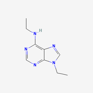 molecular formula C9H13N5 B3354545 N,9-Diethyl-9H-purin-6-amine CAS No. 59892-84-1
