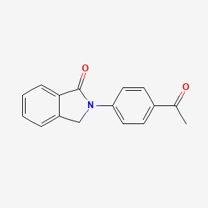 molecular formula C16H13NO2 B3354550 2-(4-Acetylphenyl)isoindolin-1-one CAS No. 60025-40-3