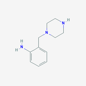 molecular formula C11H17N3 B3354598 2-(Piperazin-1-ylmethyl)aniline CAS No. 60261-51-0