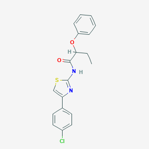 molecular formula C19H17ClN2O2S B335461 N-[4-(4-chlorophenyl)-1,3-thiazol-2-yl]-2-phenoxybutanamide 