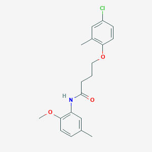molecular formula C19H22ClNO3 B335467 4-(4-chloro-2-methylphenoxy)-N-(2-methoxy-5-methylphenyl)butanamide 