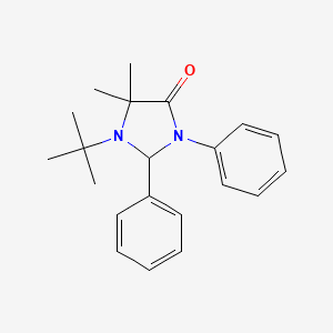 molecular formula C21H26N2O B3354693 1-tert-Butyl-5,5-dimethyl-2,3-diphenylimidazolidin-4-one CAS No. 60687-68-5