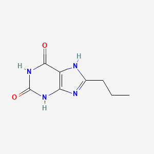 molecular formula C8H10N4O2 B3354752 8-Propyl-3,7-dihydropurine-2,6-dione CAS No. 61033-11-2