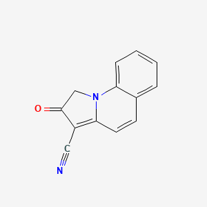 molecular formula C13H8N2O B3354762 Pyrrolo[1,2-a]quinoline-3-carbonitrile, 1,2-dihydro-2-oxo- CAS No. 61059-08-3