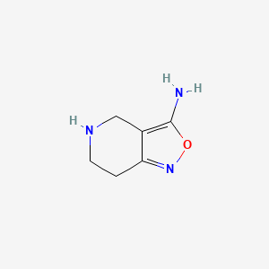 molecular formula C6H9N3O B3354783 4,5,6,7-Tetrahydro[1,2]oxazolo[4,3-c]pyridin-3-amine CAS No. 61112-00-3