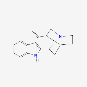 molecular formula C17H20N2 B3354786 2-(5-Ethenyl-1-azabicyclo[2.2.2]octan-2-yl)-1H-indole CAS No. 61119-84-4