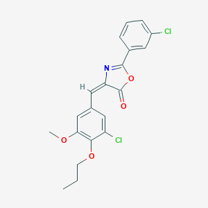 molecular formula C20H17Cl2NO4 B335479 4-(3-chloro-5-methoxy-4-propoxybenzylidene)-2-(3-chlorophenyl)-1,3-oxazol-5(4H)-one 