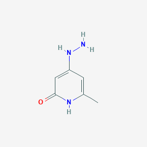 molecular formula C6H9N3O B3354816 2(1H)-Pyridinone, 4-hydrazinyl-6-methyl- CAS No. 61191-40-0