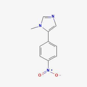 molecular formula C10H9N3O2 B3354843 1-methyl-5-(4-nitrophenyl)-1H-imidazole CAS No. 61278-68-0