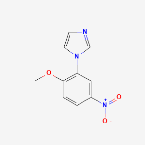 molecular formula C10H9N3O3 B3354870 1-(2-Methoxy-5-nitrophenyl)imidazole CAS No. 61292-63-5