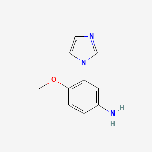 molecular formula C10H11N3O B3354875 3-(1H-Imidazol-1-yl)-4-methoxyaniline CAS No. 61292-66-8