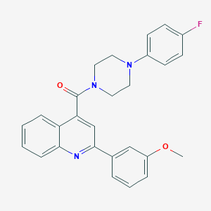 molecular formula C27H24FN3O2 B335492 4-{[4-(4-Fluorophenyl)-1-piperazinyl]carbonyl}-2-(3-methoxyphenyl)quinoline 