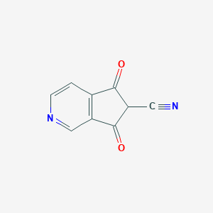 molecular formula C9H4N2O2 B3354929 5,7-Dioxo-6,7-dihydro-5H-cyclopenta[c]pyridine-6-carbonitrile CAS No. 61362-24-1