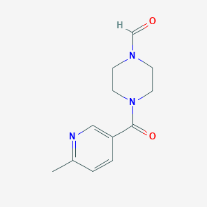 molecular formula C12H15N3O2 B3354934 1-Piperazinecarboxaldehyde, 4-[(6-methyl-3-pyridinyl)carbonyl]- CAS No. 613660-64-3