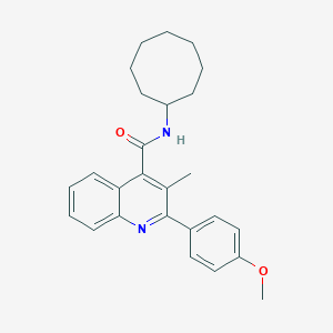 molecular formula C26H30N2O2 B335498 N-cyclooctyl-2-(4-methoxyphenyl)-3-methylquinoline-4-carboxamide 