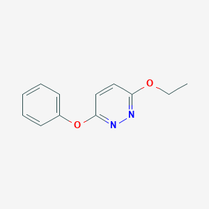 molecular formula C12H12N2O2 B3355077 Pyridazine, 3-ethoxy-6-phenoxy- CAS No. 61690-60-6