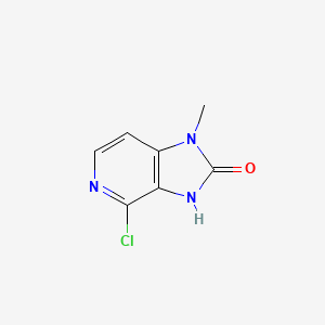 molecular formula C7H6ClN3O B3355083 4-chloro-1-methyl-3H-imidazo[4,5-c]pyridin-2-one CAS No. 61719-59-3