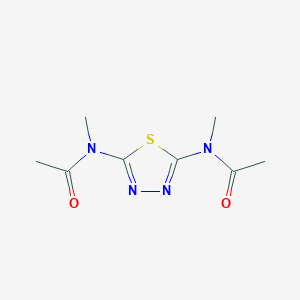 molecular formula C8H12N4O2S B3355094 N,N'-(1,3,4-Thiadiazole-2,5-diyl)bis(N-methylacetamide) CAS No. 61784-94-9
