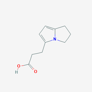 molecular formula C10H13NO2 B3355099 3-(2,3-Dihydro-1H-pyrrolizin-5-yl)propanoic acid CAS No. 61800-72-4