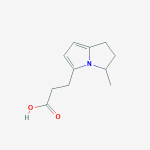 molecular formula C11H15NO2 B3355107 3-(3-Methyl-2,3-dihydro-1H-pyrrolizin-5-yl)propanoic acid CAS No. 61800-73-5