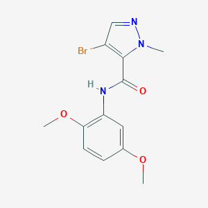 molecular formula C13H14BrN3O3 B335511 4-bromo-N-(2,5-dimethoxyphenyl)-1-methyl-1H-pyrazole-5-carboxamide 