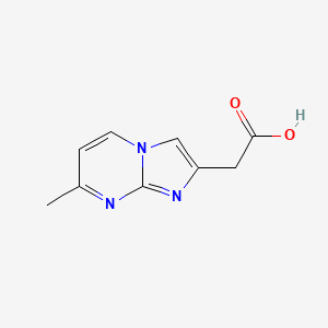 molecular formula C9H9N3O2 B3355116 (7-Methylimidazo[1,2-a]pyrimidin-2-yl)acetic acid CAS No. 61830-75-9