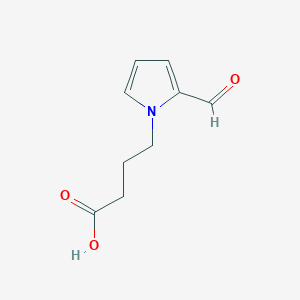 molecular formula C9H11NO3 B3355122 4-(2-Formyl-1H-pyrrol-1-yl)butanoic acid CAS No. 61837-38-5