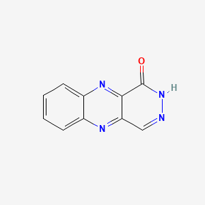 molecular formula C10H6N4O B3355127 Pyridazino(4,5-b)quinoxalin-1(2H)-one CAS No. 61857-87-2
