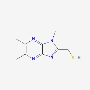 molecular formula C9H12N4S B3355145 1H-Imidazo[4,5-b]pyrazine-2-methanethiol, 1,5,6-trimethyl- CAS No. 61982-41-0