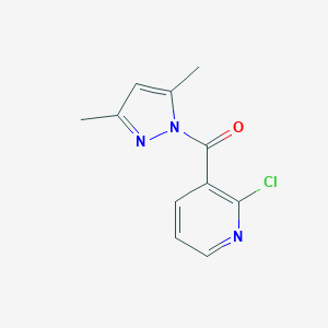 molecular formula C11H10ClN3O B335517 2-chloro-3-[(3,5-dimethyl-1H-pyrazol-1-yl)carbonyl]pyridine 