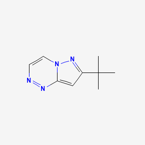 molecular formula C9H12N4 B3355177 7-tert-Butylpyrazolo[5,1-c][1,2,4]triazine CAS No. 62072-19-9