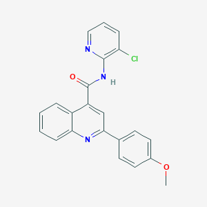 molecular formula C22H16ClN3O2 B335521 N-(3-chloropyridin-2-yl)-2-(4-methoxyphenyl)quinoline-4-carboxamide 