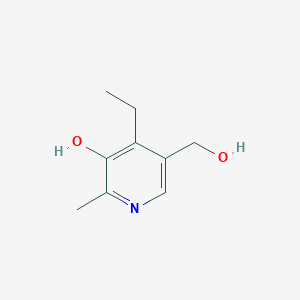 molecular formula C9H13NO2 B3355215 4-Ethyl-5-(hydroxymethyl)-2-methylpyridin-3-ol CAS No. 62178-38-5