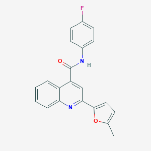 molecular formula C21H15FN2O2 B335522 N-(4-fluorophenyl)-2-(5-methylfuran-2-yl)quinoline-4-carboxamide 