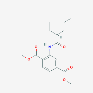 molecular formula C18H25NO5 B335525 Dimethyl 2-[(2-ethylhexanoyl)amino]terephthalate 