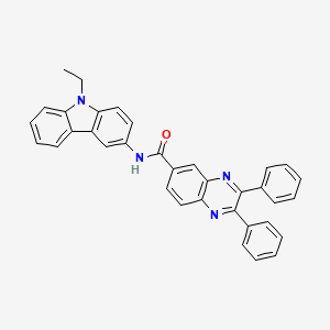 molecular formula C35H26N4O B3355274 6-Quinoxalinecarboxamide, N-(9-ethyl-9H-carbazol-3-yl)-2,3-diphenyl- CAS No. 622803-83-2