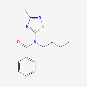 molecular formula C14H17N3OS B3355293 N-Butyl-N-(3-methyl-1,2,4-thiadiazol-5-yl)benzamide CAS No. 62347-30-2