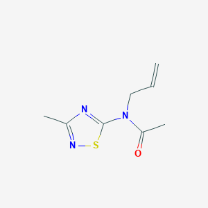molecular formula C8H11N3OS B3355298 N-(3-Methyl-1,2,4-thiadiazol-5-yl)-N-(prop-2-en-1-yl)acetamide CAS No. 62347-32-4