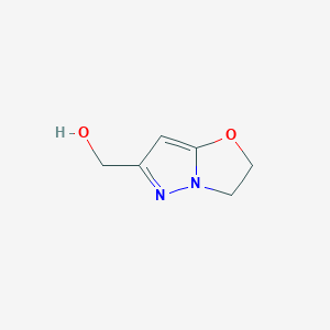 molecular formula C6H8N2O2 B3355312 Pyrazolo[5,1-b]oxazole-6-methanol, 2,3-dihydro- CAS No. 623565-49-1