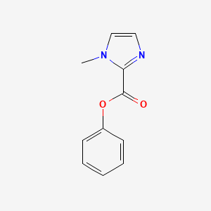 molecular formula C11H10N2O2 B3355319 Phenyl 1-methyl-1H-imidazole-2-carboxylate CAS No. 62366-54-5