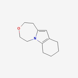 molecular formula C12H17NO B3355324 [1,4]Oxazepino[4,5-a]indole, 1,2,4,5,7,8,9,10-octahydro- CAS No. 62372-17-2