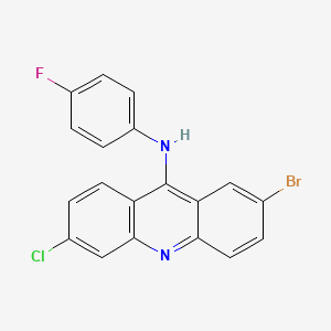 molecular formula C19H11BrClFN2 B3355341 2-Bromo-6-chloro-N-(4-fluorophenyl)acridin-9-amine CAS No. 62383-29-3