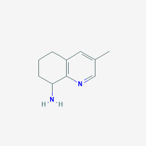 molecular formula C10H14N2 B3355348 3-Methyl-5,6,7,8-tetrahydroquinolin-8-amine CAS No. 62455-48-5