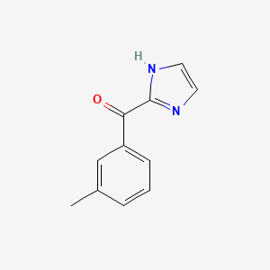 molecular formula C11H10N2O B3355354 (1H-Imidazol-2-yl)(3-methylphenyl)methanone CAS No. 62457-92-5