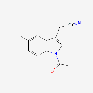 molecular formula C13H12N2O B3355374 (1-acetyl-5-methyl-1H-indol-3-yl)acetonitrile CAS No. 62486-00-4