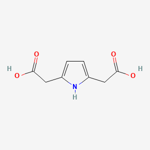 molecular formula C8H9NO4 B3355382 1H-Pyrrole-2,5-diacetic acid CAS No. 6250-85-7