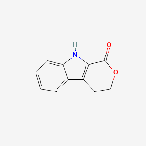 molecular formula C11H9NO2 B3355389 4,9-dihydro-3H-pyrano[3,4-b]indol-1-one CAS No. 6250-88-0