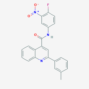 N-(4-fluoro-3-nitrophenyl)-2-(3-methylphenyl)quinoline-4-carboxamide