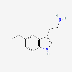 molecular formula C12H16N2 B3355399 1H-Indole-3-ethanamine, 5-ethyl- CAS No. 62500-88-3