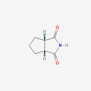 molecular formula C7H9NO2 B3355409 (3AR,6AS)-REL-TETRAHYDRO-CYCLOPENTA[C]PYRROLE-1,3(2H,3AH)-DIONE, cis CAS No. 62506-05-2